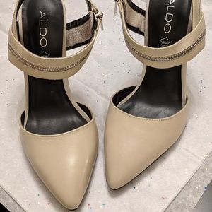 Aldo 4.5" Zipper Pumps, Sz. 7.5
